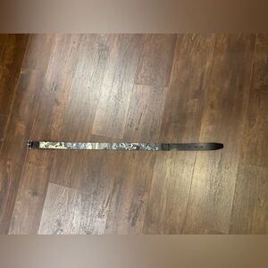 Alexander McQueen Black and Gray Patterned Belt